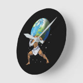 Griechischer Mythologie, Gott Atlas Runde Wanduhr (Winkel)