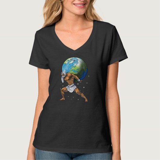 Griechischer Mythologie, Gott Atlas T-Shirt (Vorderseite)
