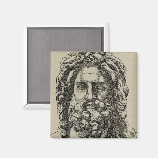 Griechischer Mythologie-Gott Zeus Magnet (Vorderseite/Rückseite)