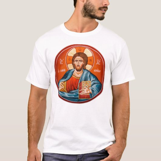 Griechischer orthodoxer MauerT - Shirt Jesuss (Vorderseite)