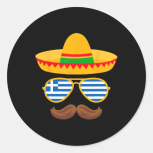 Griechischer Ostersalon Cinco De Mayo Mexiko Kinde Runder Aufkleber