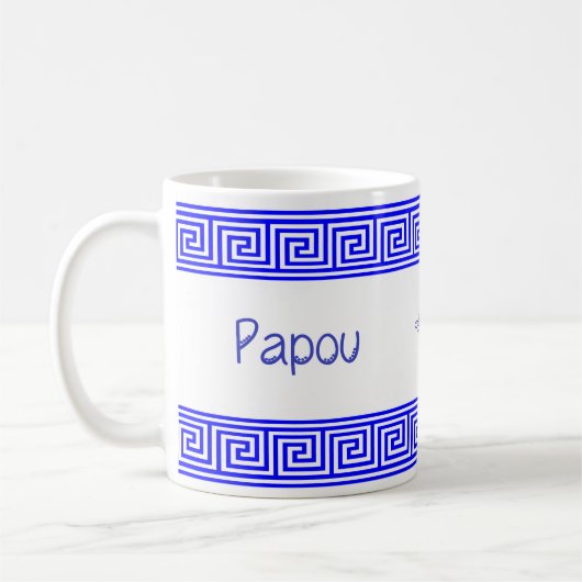 Griechischer Papou Keramikbecher Kaffeetasse (Links)