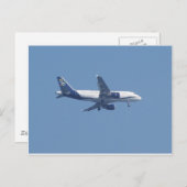 Griechischer Passagierjet Postkarte (Vorne/Hinten)