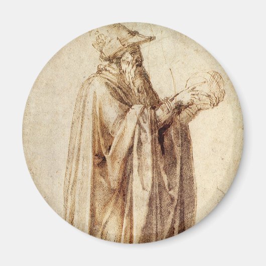 Griechischer Philosoph mit menschlichem Schädel vo Magnet (Vorne)