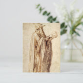 Griechischer Philosoph mit menschlichem Schädel vo Postkarte (Stehend Vorderseite)