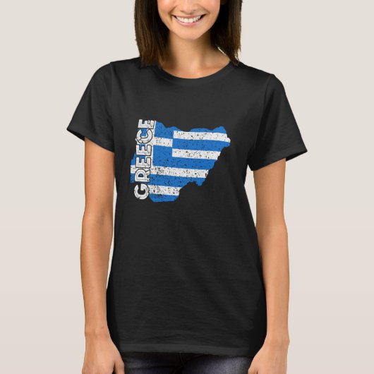 Griechischer Pride Map Hellenes Griechisch Roots H T-Shirt (Vorderseite)