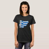 Griechischer Pride Map Hellenes Griechisch Roots H T-Shirt (Vorne ganz)