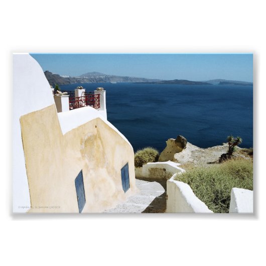 griechischer Santorini-Druck Fotodruck (Vorne)