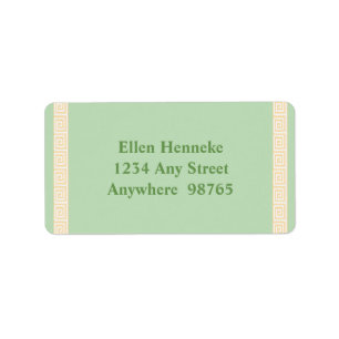 Griechischer Schlüssel Adressaufkleber