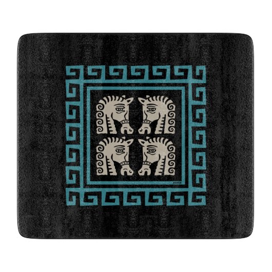Griechischer Schlüssel aus dem Mittelalter mit Pfe Schneidebrett (Vorderseite)