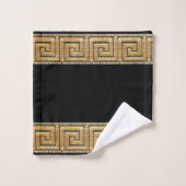 Griechischer Schlüssel des Lebensmeiers Symbol Gol Badhandtuch Set (Waschlappen)