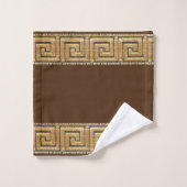 Griechischer Schlüssel des Lebensmeiers Symbol Gol Badhandtuch Set (Waschlappen)