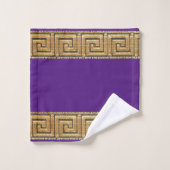 Griechischer Schlüssel des Lebensmeiers Symbol Gol Badhandtuch Set (Waschlappen)