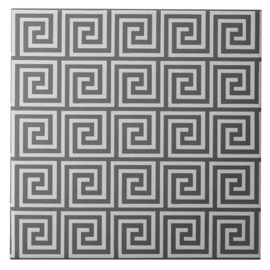 griechischer Schlüssel, grau/grau Fliese (Vorderseite)