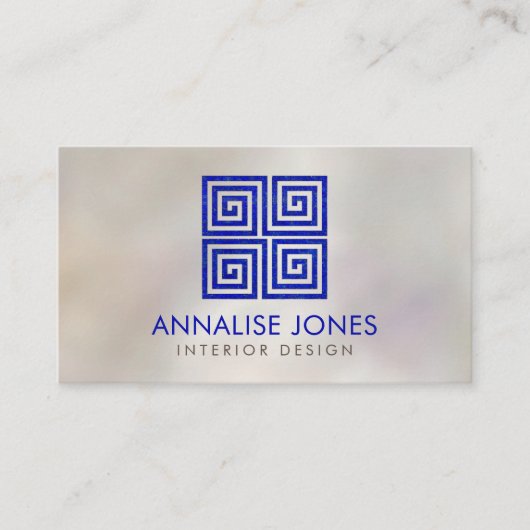 Griechischer Schlüssel - griechische Windung - Visitenkarte (Vorderseite)