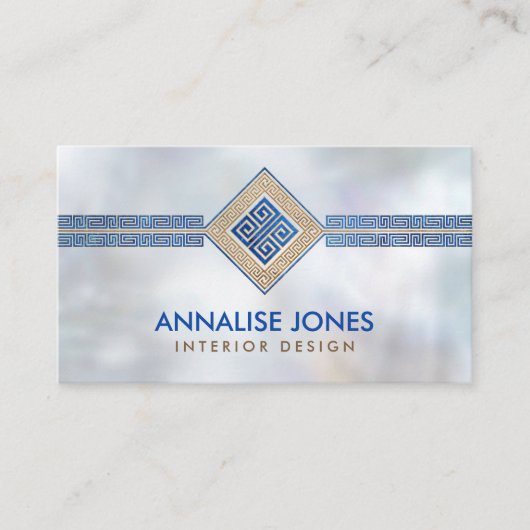 Griechischer Schlüssel - griechischer Mäander - Go Visitenkarte (Vorderseite)