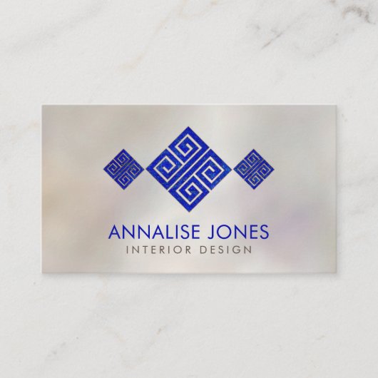 Griechischer Schlüssel - griechischer Mäander - La Visitenkarte (Vorderseite)