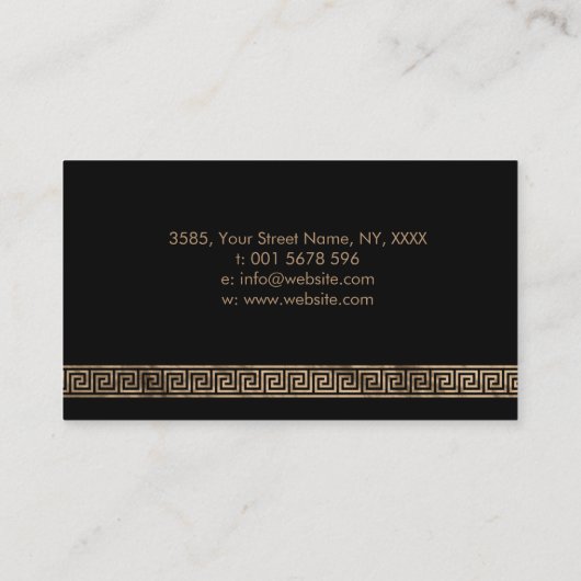 Griechischer Schlüssel - griechischer Meander - Ab Visitenkarte (Rückseite)