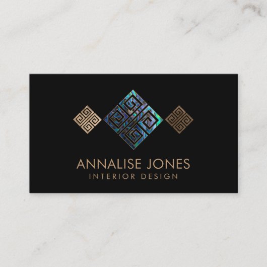 Griechischer Schlüssel - griechischer Meander - Ab Visitenkarte (Vorderseite)