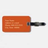 Griechischer Schlüssel, Mandarine Gepäckanhänger (Rückseite horizontal)