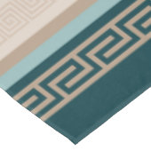 Griechischer Schlüssel - Meander - Taupe und Green Tischdecke (Schrägansicht)