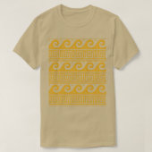 Griechischer Schlüssel mit Waves Gold T-Shirt (Design vorne)