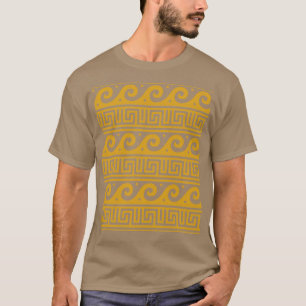 Griechischer Schlüssel mit Waves Gold T-Shirt