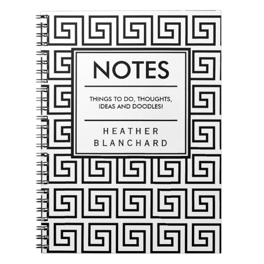 Griechischer Schlüssel Notizblock (Vorderseite)