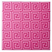 Griechischer Schlüssel, pinkfarben und hellrosa Fliese (Vorderseite)