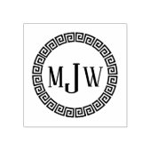 griechischer Schlüssel S 3 Initial + Name Monogram Gummistempel (Prägung)