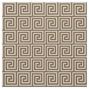 Griechischer Schlüssel, Schatten von Taupe Tan Stoff