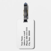 Griechischer Schlüssel, Schwarzweiss Gepäckanhänger (Rückseite vertikal)