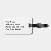 Griechischer Schlüssel, Schwarzweiss Gepäckanhänger (Rückseite horizontal)