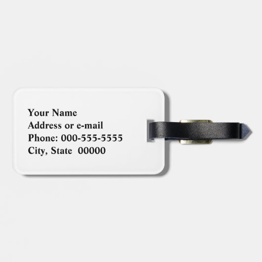 Griechischer Schlüssel, Schwarzweiss Gepäckanhänger (Rückseite horizontal)