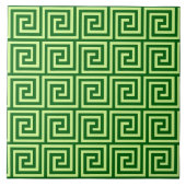 Griechischer Schlüssel, Smaragdgrün und Limon Fliese (Vorderseite)
