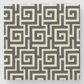 griechischer Schlüssel Steinuntersetzer (Vorderseite)