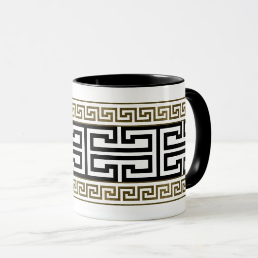 Griechischer Schlüssel Tasse (VorderseiteRechts)