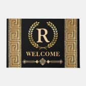 Griechischer Schlüssel und Laurel Wreath Personali Fußmatte (Vorderseite)