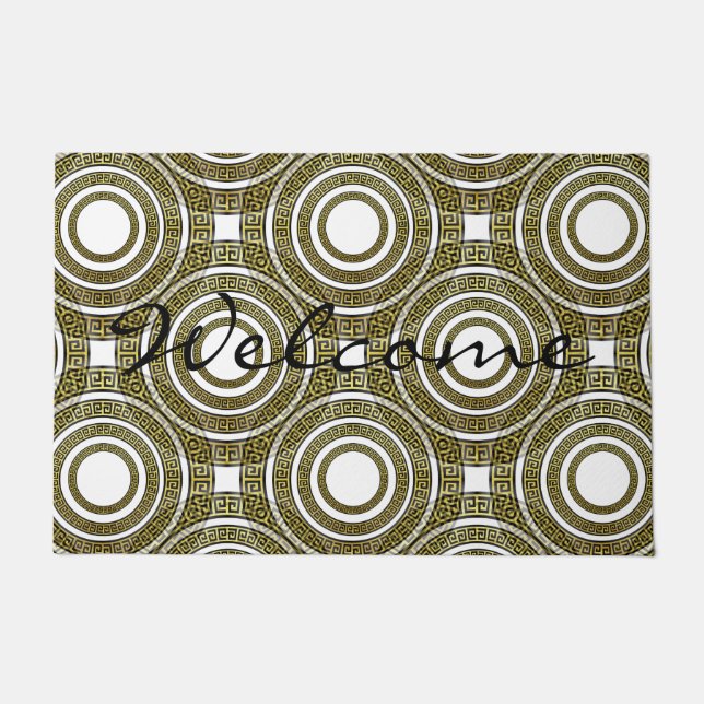 Griechischer Schlüsselanhänger für geometrische Sy Fußmatte (Vorderseite)