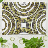 Griechischer Schlüsselanhänger für geometrische Sy Geschirrtuch (Gefaltet)