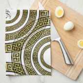 Griechischer Schlüsselanhänger für geometrische Sy Geschirrtuch (Viertel Falte)