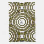 Griechischer Schlüsselanhänger für geometrische Sy Geschirrtuch (Vertikal)