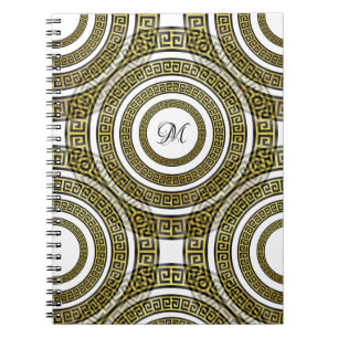 Griechischer Schlüsselanhänger für geometrische Sy Notizblock