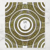 Griechischer Schlüsselanhänger für geometrische Sy Weinetikett (Einzelnes Label)