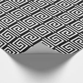 Griechischer Schlüsselentwurf des schwarzen u. Geschenkpapier (Ecke)