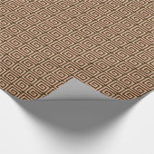 Griechischer Schlüsselentwurf - schokoladenbraun Geschenkpapier (Ecke)