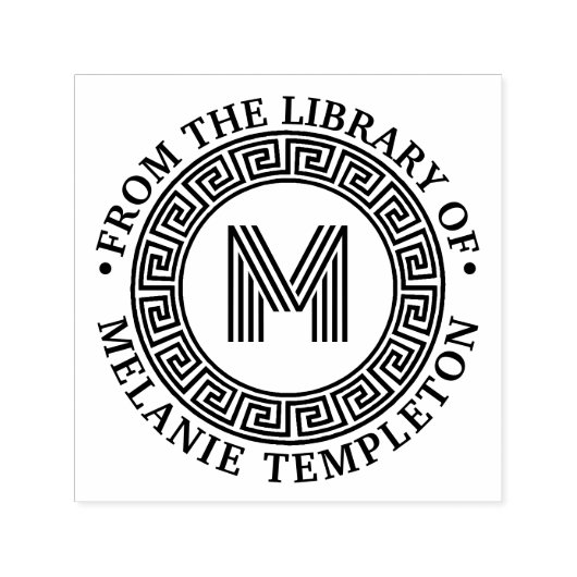 Griechischer Schlüsselrahmen "Aus der Bibliothek v Permastempel (Design)
