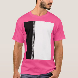 Griechischer Schlüsselverstrich Schwarz und Weiß G T-Shirt