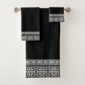 Griechischer schwarzer Marmor Badhandtuch Set (Insitu)