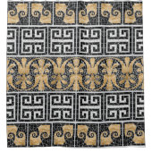 Griechischer schwarzer Marmor Duschvorhang (Vorderseite)